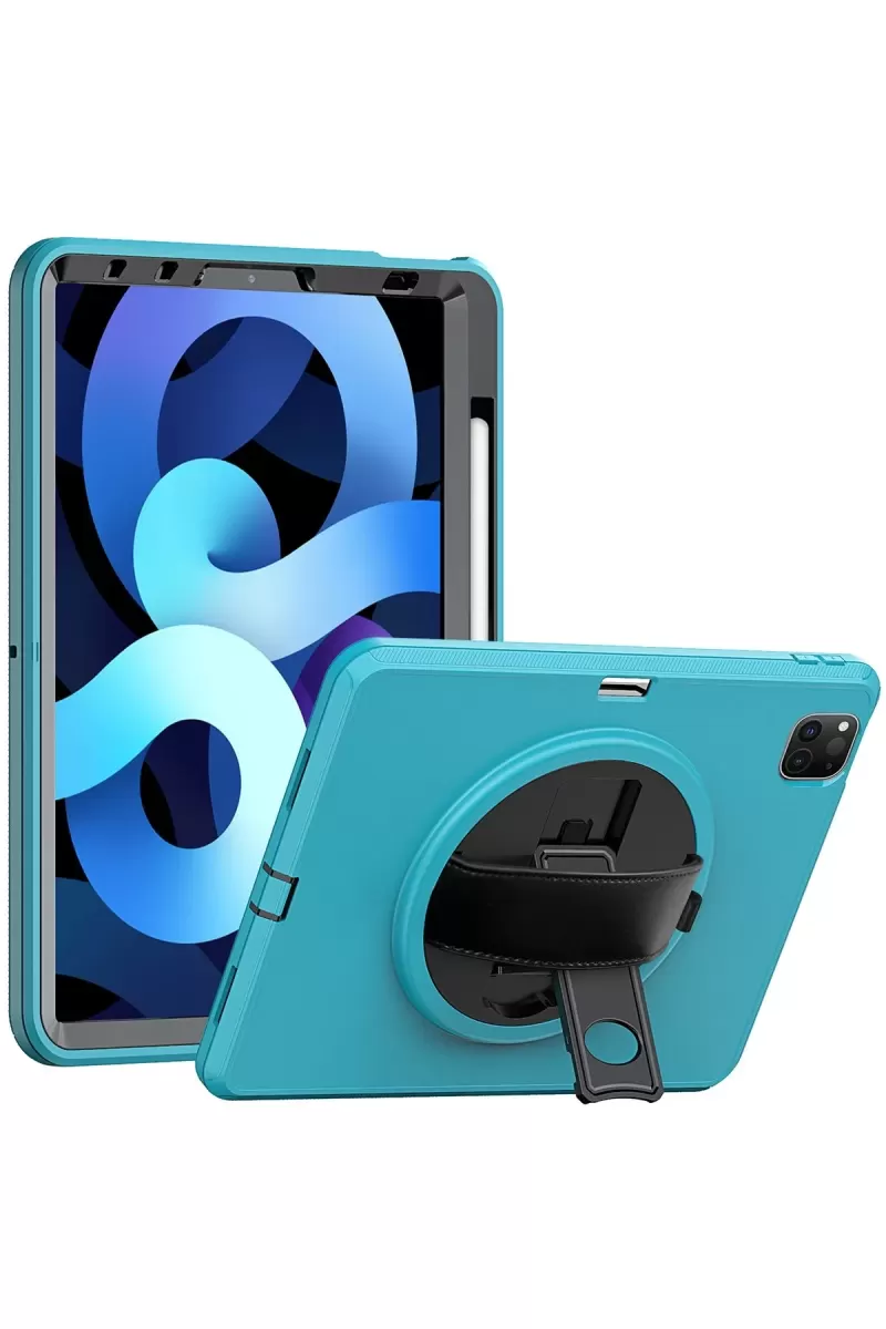 Newface Apple iPad Pro 11 (2018) Kılıf Hand Strap Tablet Kılıfı - Turkuaz