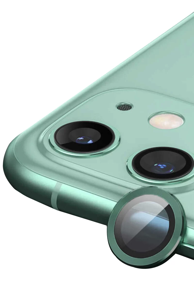 Newface Apple iPhone 12 Mini Raze Metal Kamera Lens - Yeşil