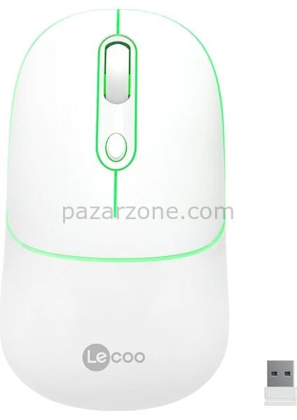 LENOVO LECOO WS210 Kablosuz/Bluetooth 1600DPI (Şarj Edilebilir) Beyaz Mouse