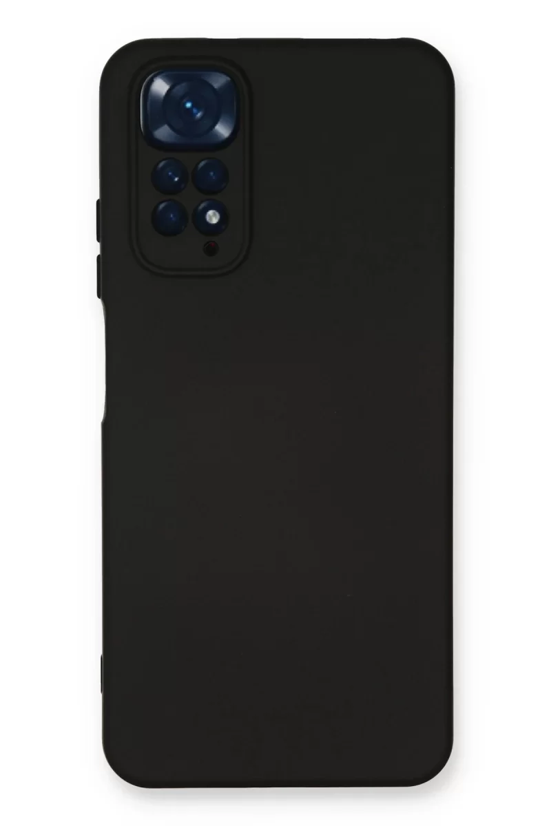 Newface Xiaomi Redmi Note 11 Kılıf Nano içi Kadife Silikon - Siyah