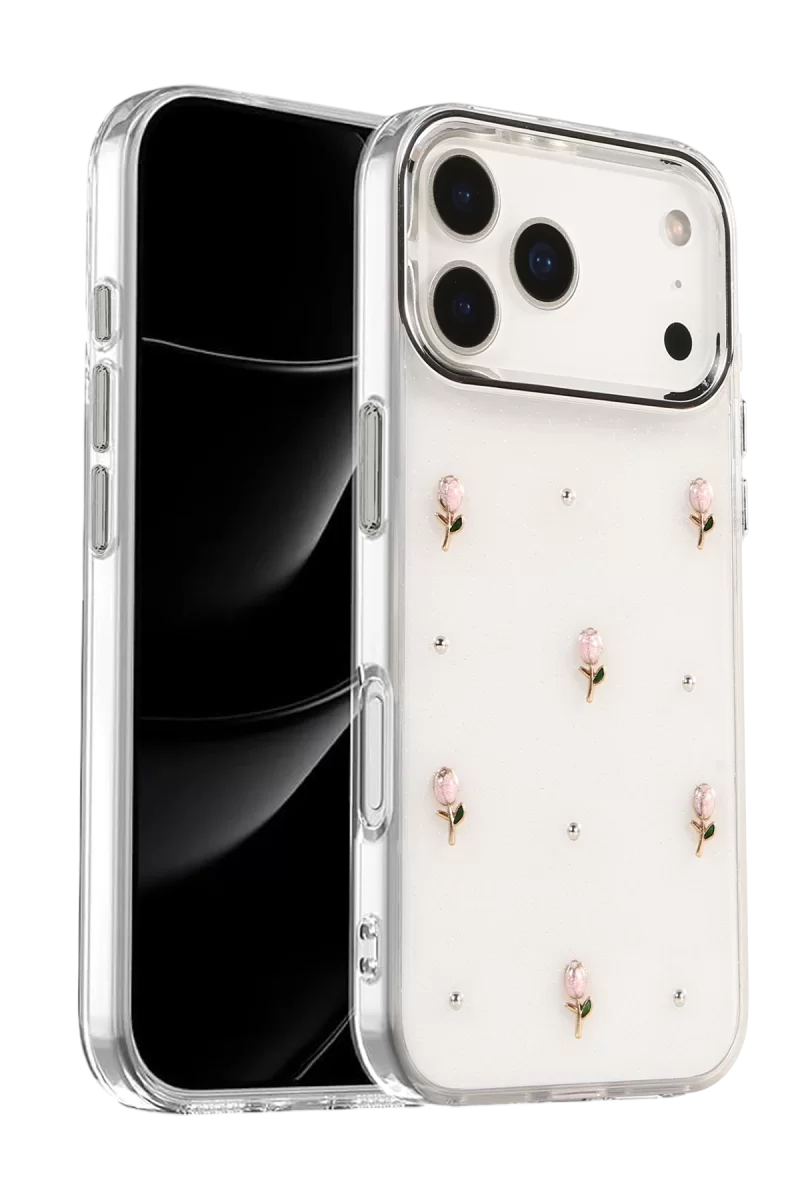 Newface Apple iPhone 17 Pro Max Fiyonk Desenli Kapak - Desen 6
