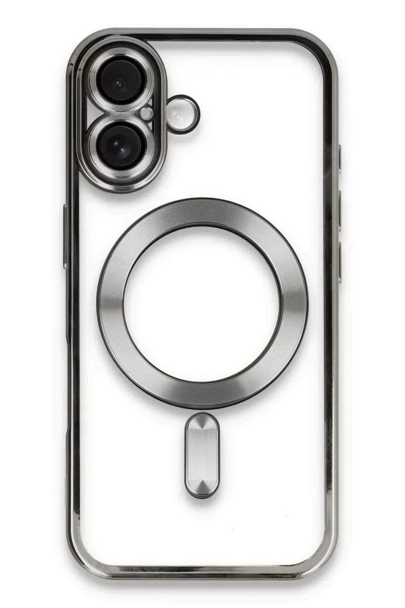 Newface Apple iPhone 16 Kılıf Kross Magneticsafe Kapak - Titan Gri