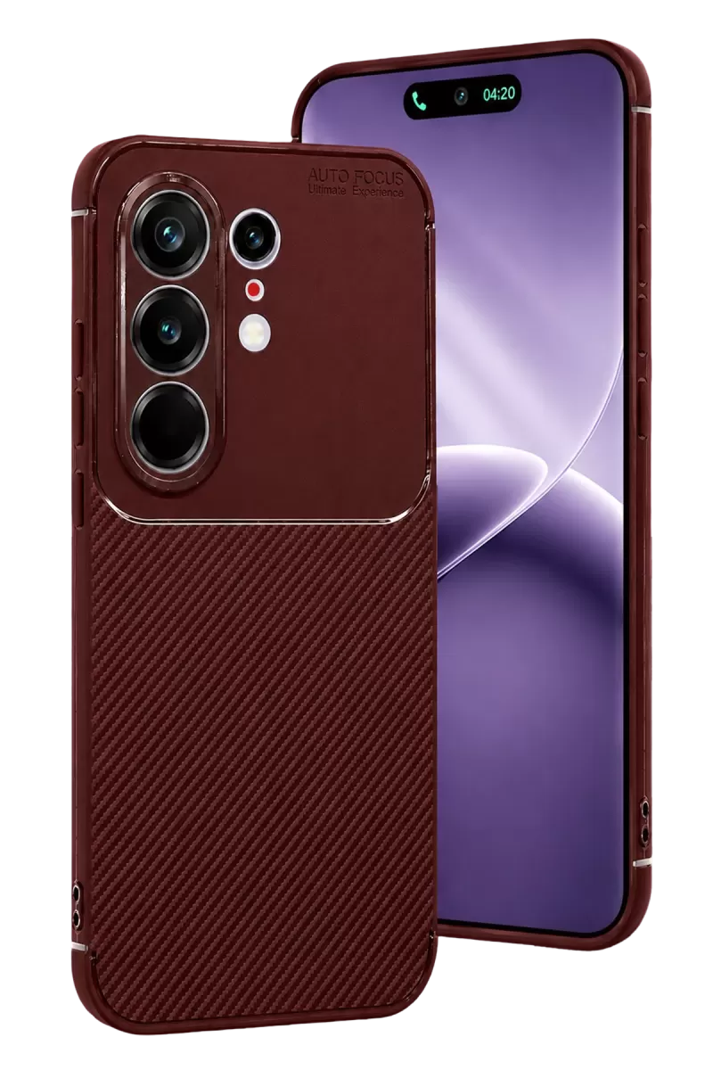 Newface Tecno Camon 50 Pro 5G Auto Focus Karbon Kapak - Bordo