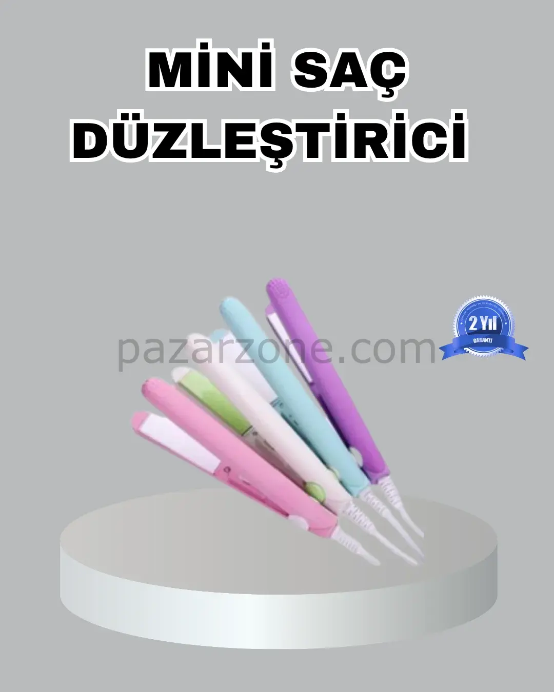 Mini Seramik Saç Düzleştirici – Kompakt Boy, 180°C Hızlı Isınma, Seyahat Tipi