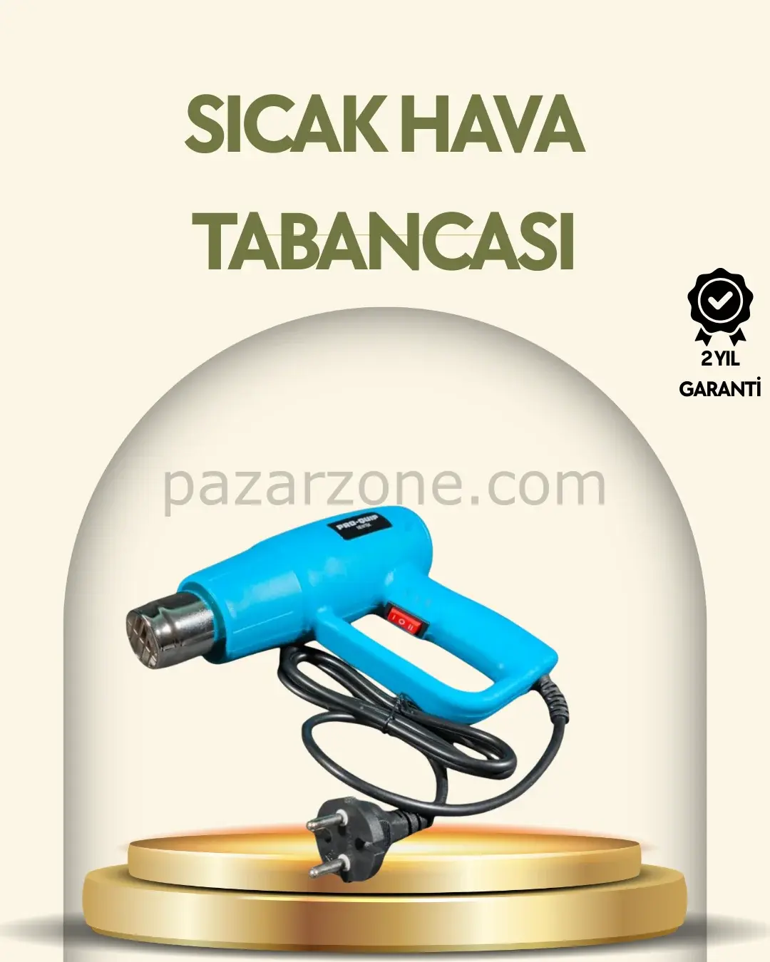 2000W Profesyonel 2 Kademeli Isı Tabancası Sıcak Hava Üfleme