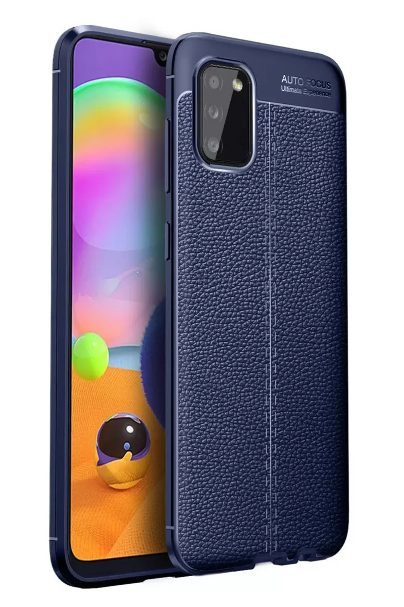 Newface Samsung Galaxy A02S Kılıf Auto Focus Kapak - Lacivert