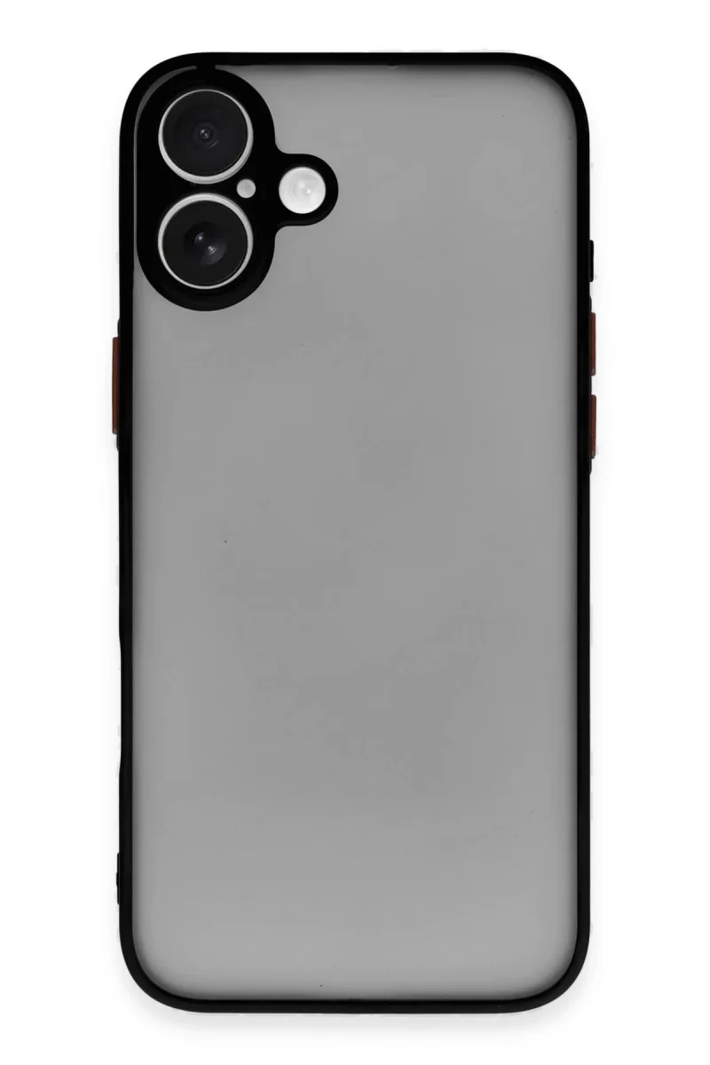 Newface Apple iPhone 16 Kılıf Montreal Silikon Kapak - Siyah