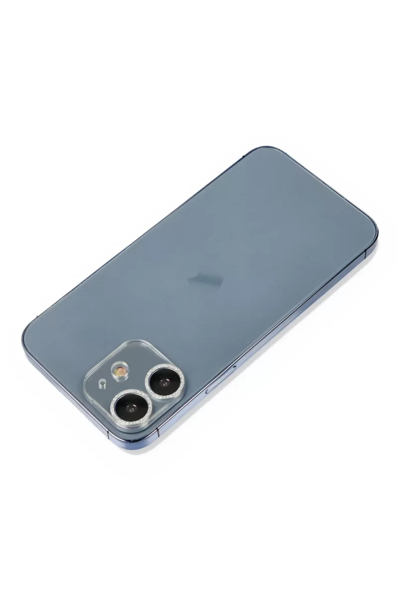 Newface Apple iPhone 12 Mini Shine Kamera Lens Koruma Cam - Gümüş