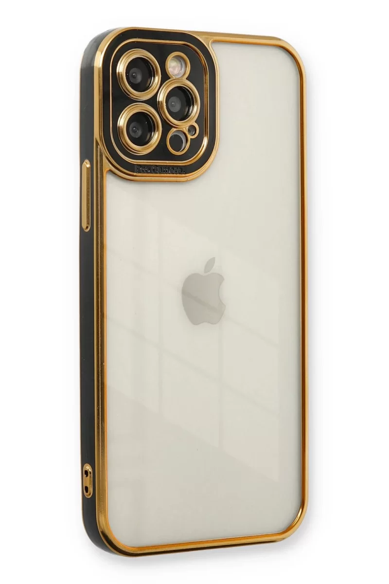 Newface Apple iPhone 12 Pro Kılıf Liva Lens Silikon - Siyah