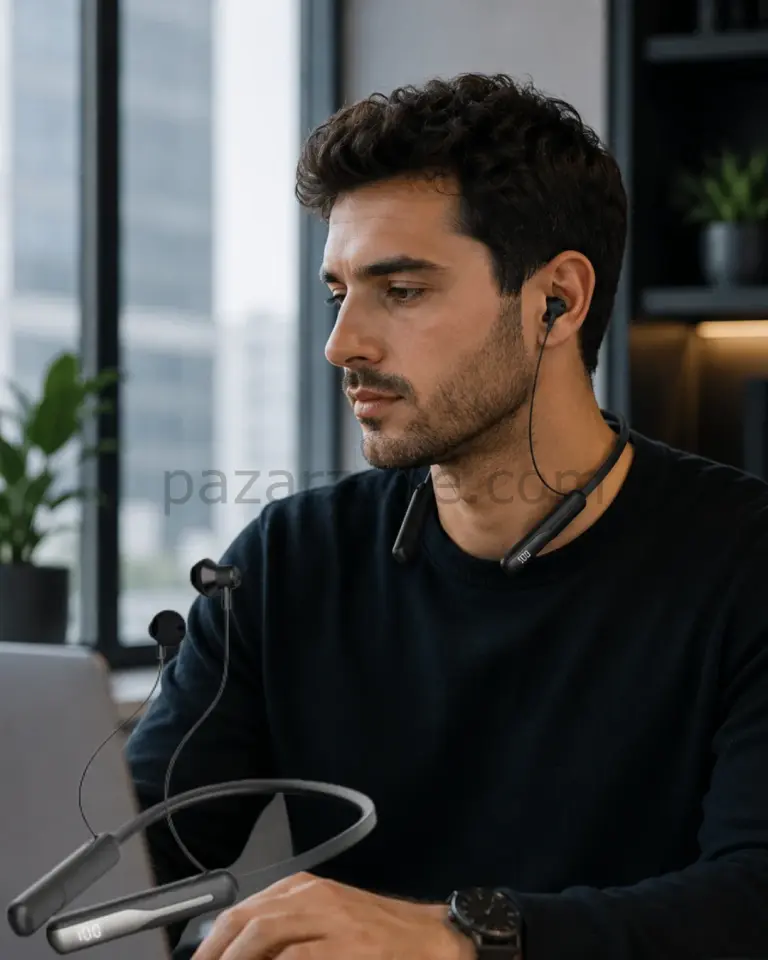 Bluetooth 5.4 Boyun Askılı Kulaklık Manyetik Kulaklıklı Type C Şarjlı
