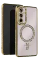 Newface Samsung Galaxy S25 FE Joke Simli Magneticsafe Kılıf - Gold