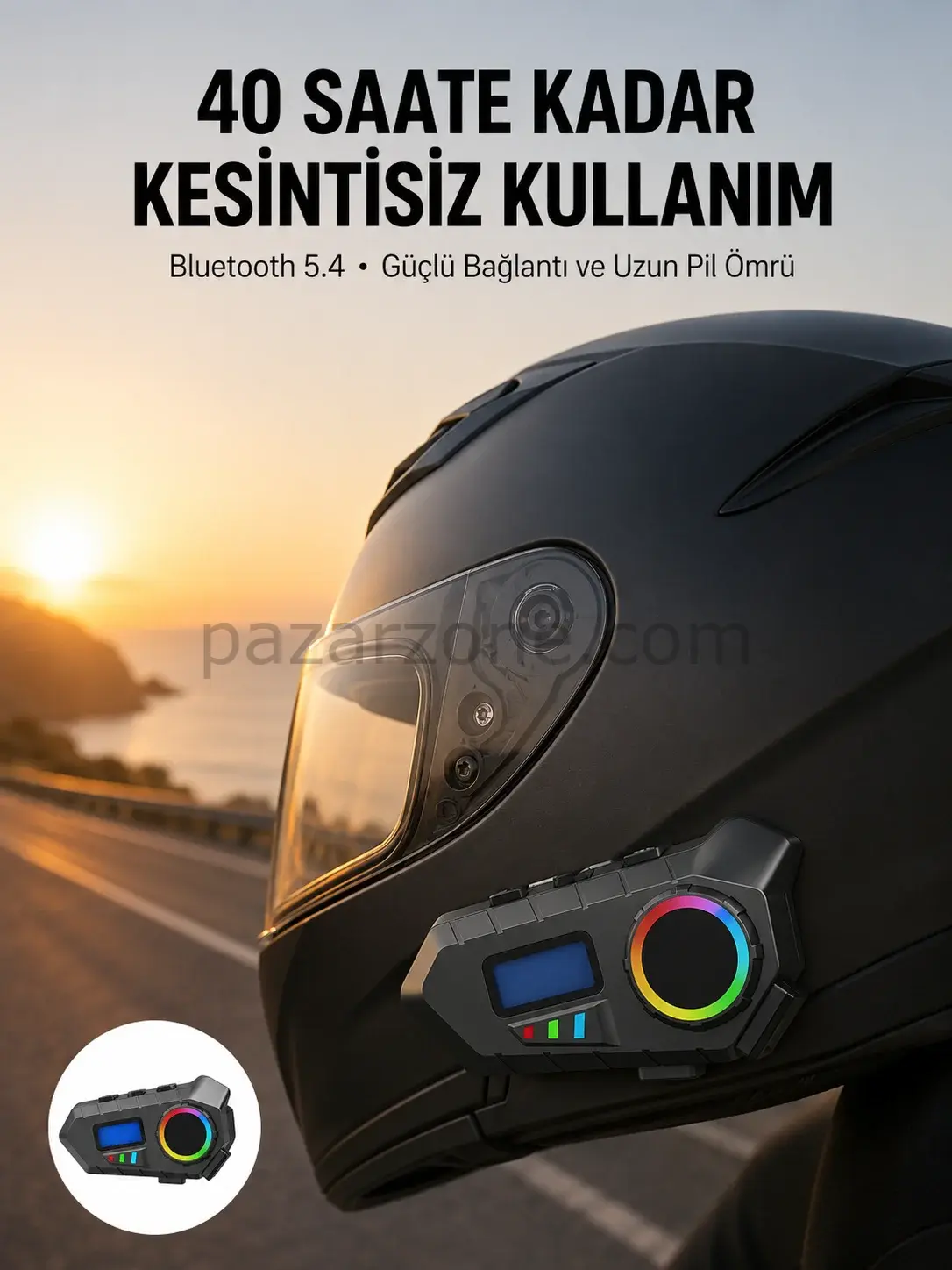 Bluetooth 5.4 Kablosuz Hoparlör IP65 Su Geçirmez ve 40 Saat Uzun Pil Ömürlü