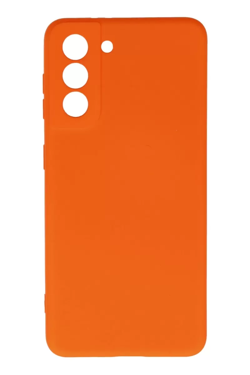 Newface Samsung Galaxy S21 Kılıf Nano içi Kadife Silikon - Turuncu