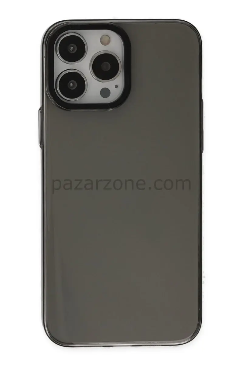Newface Apple iPhone 13 Pro Max Kılıf Anka PC Sert Metal Kapak - Siyah