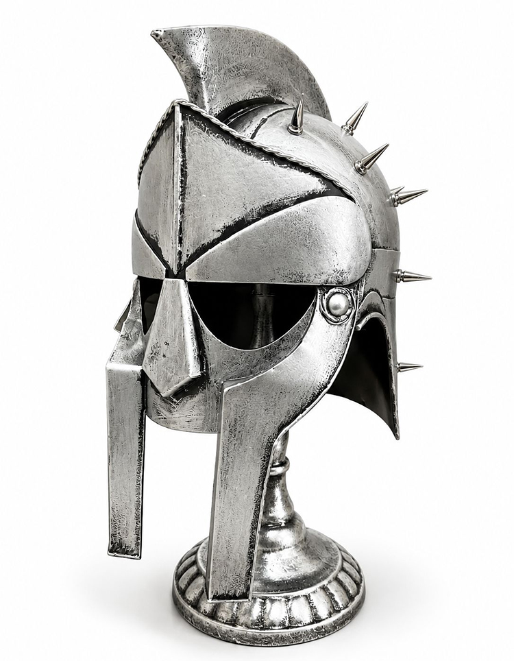 Spartalı Gladyatör Miğferi Biblosu - Metal - 45x20 cm Dekoratif Obje