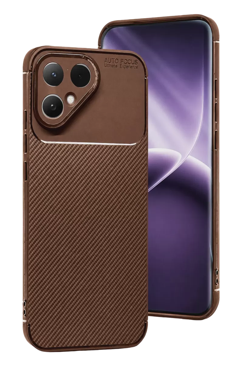 Newface Tecno Pova Curve 2 5G Auto Focus Karbon Kapak - Kahverengi