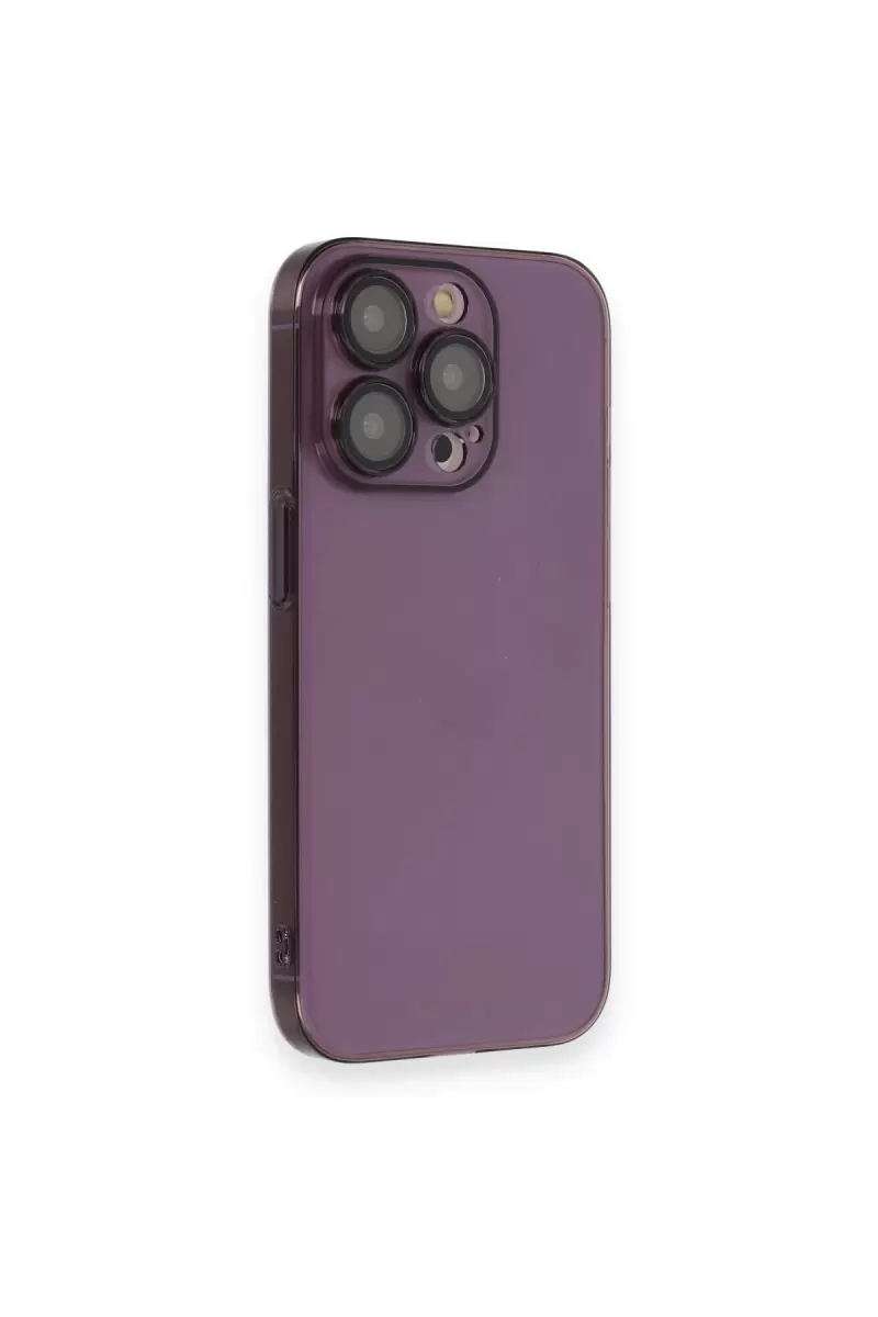 Newface Apple iPhone 13 Pro Max Kılıf Armada Lensli Kapak - Derin Mor