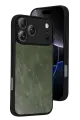 Newface Apple iPhone 17 Pro Max Aras Deri Kapak - Yeşil