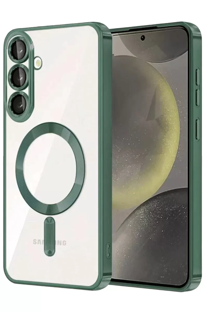 Newface Samsung Galaxy S25 FE Kross Magneticsafe Kapak - Koyu Yeşil