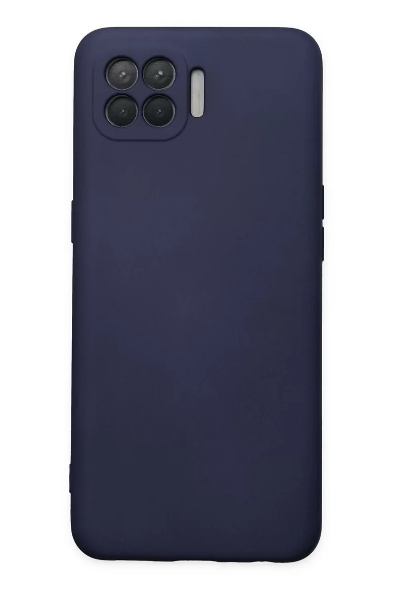 Newface Oppo Reno 4 Lite Kılıf Nano içi Kadife Silikon - Lacivert