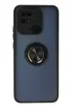 Newface Xiaomi Redmi 10C Kılıf Montreal Yüzüklü Silikon Kapak - Siyah