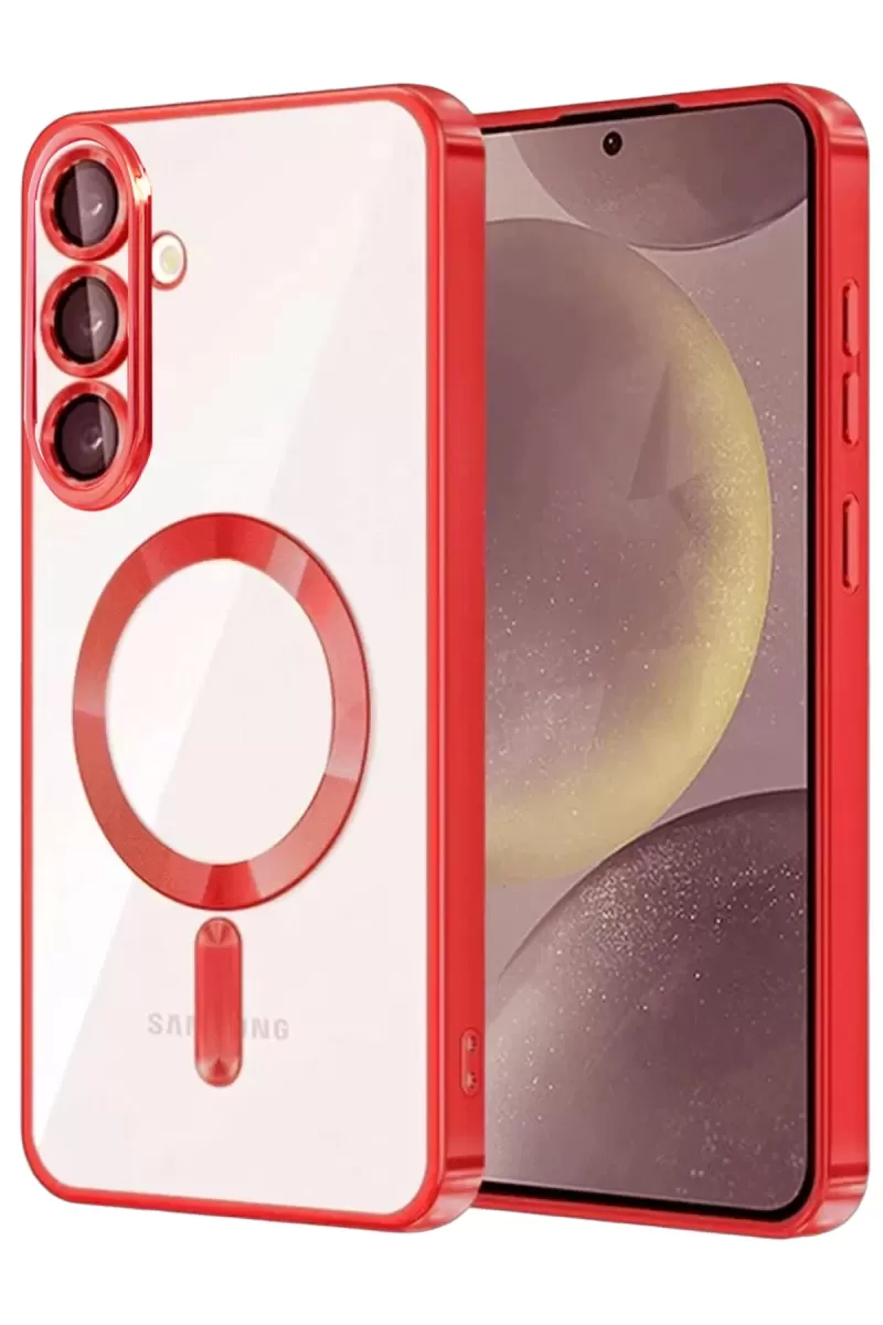 Newface Samsung Galaxy S25 FE Kross Magneticsafe Kapak - Kırmızı