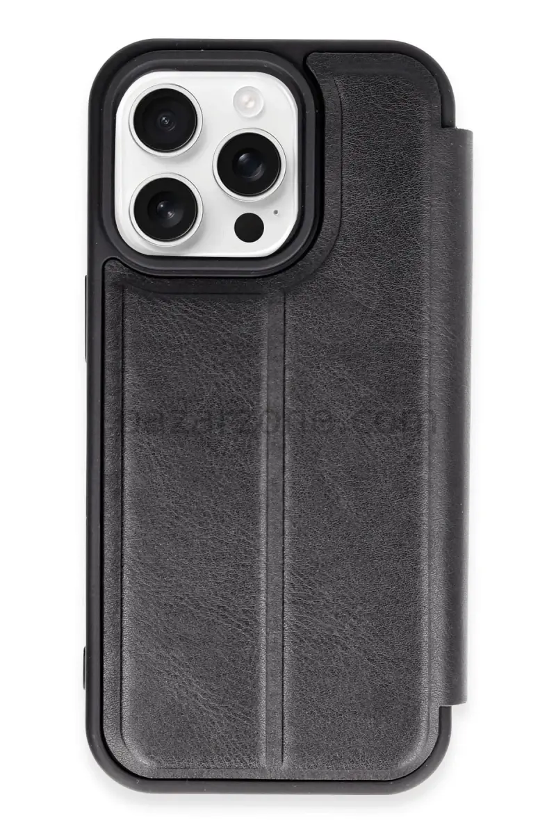 Newface Apple iPhone 14 Pro Max Kılıf Flip Cover - Siyah