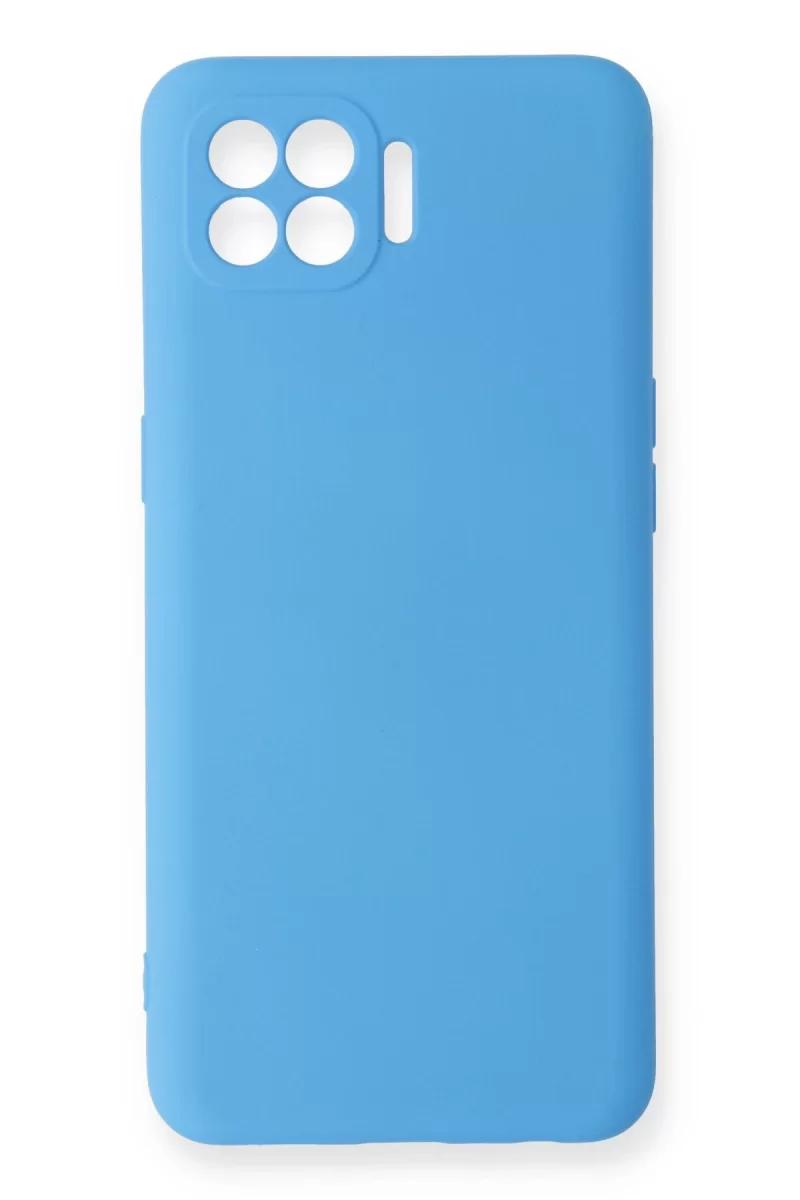 Newface Oppo Reno 4 Lite Kılıf Nano içi Kadife Silikon - Mavi