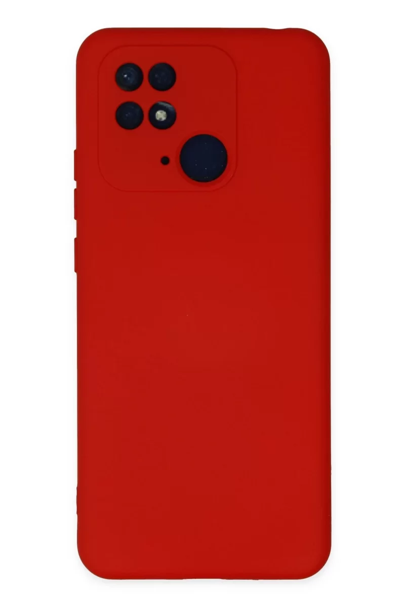Newface Xiaomi Redmi 10C Kılıf Nano içi Kadife Silikon - Kırmızı