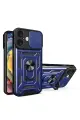 Newface Apple iPhone 16 Kılıf Pars Lens Yüzüklü Silikon - Lacivert