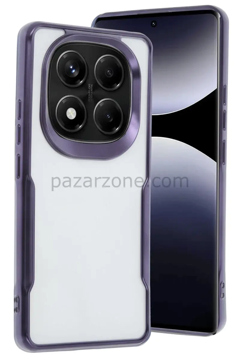 Newface Xiaomi Redmi Note 14 Pro 5G Kılıf Boyi Silikon Kapak - Derin Mor
