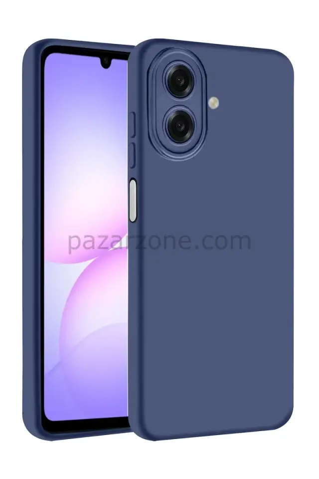 Newface Samsung Galaxy A07 4G Nano içi Kadife Silikon - Lacivert