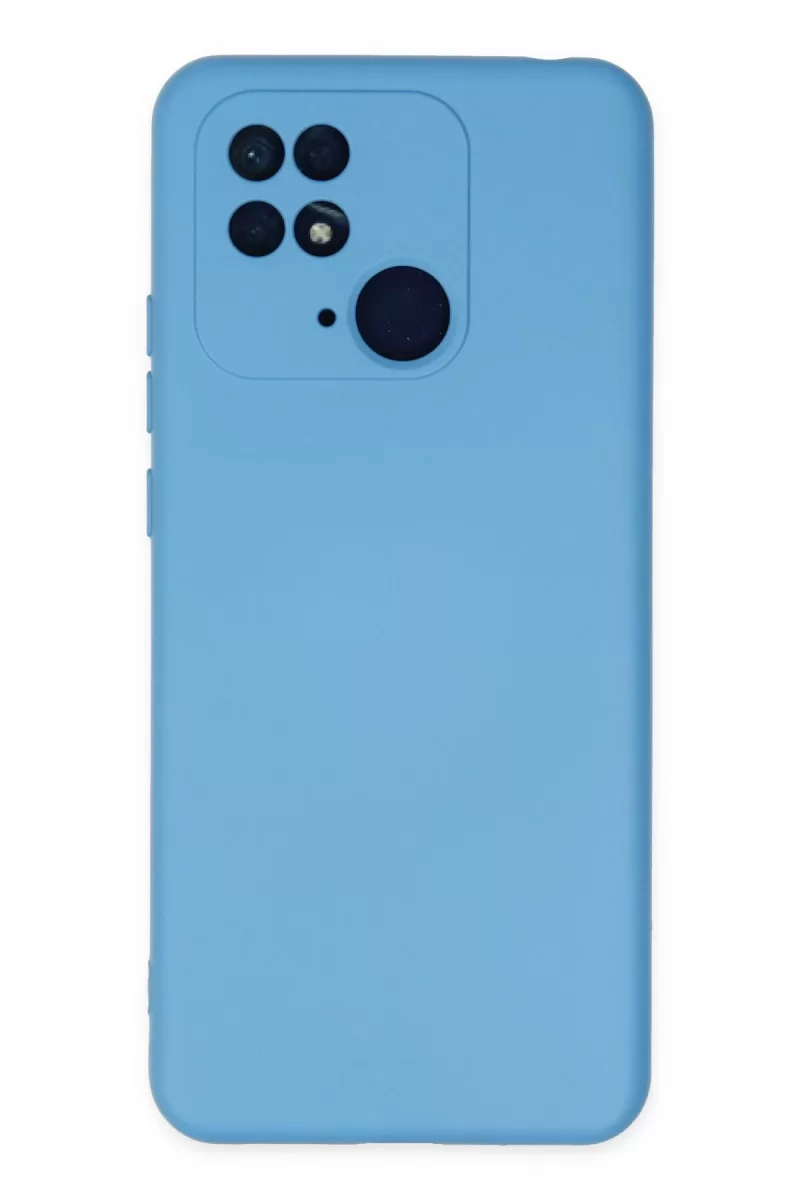 Newface Xiaomi Redmi 10C Kılıf Nano içi Kadife Silikon - Mavi