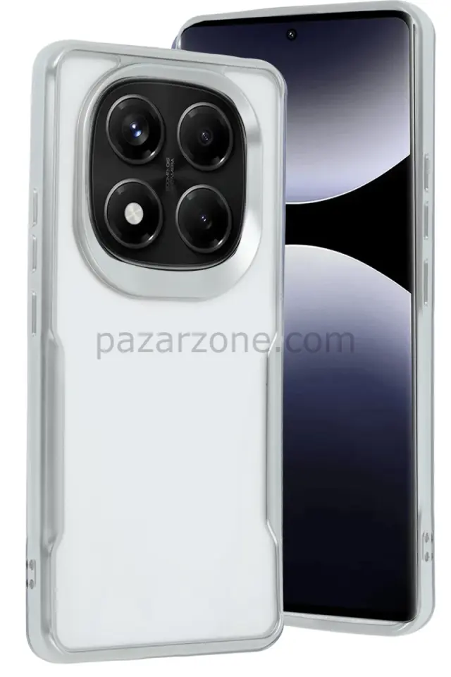 Newface Xiaomi Redmi Note 14 Pro 5G Kılıf Boyi Silikon Kapak - Gümüş