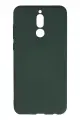 Newface Huawei Mate 10 Lite Kılıf Nano içi Kadife Silikon - Koyu Yeşil