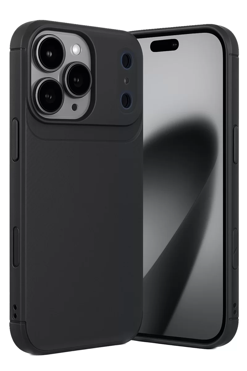Newface Apple iPhone 17 Pro Max Auto Focus Karbon Kapak - Siyah