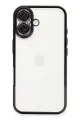 Newface Apple iPhone 16 Kılıf Razer Lensli Silikon - Siyah