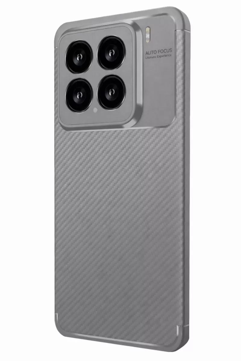 Newface Xiaomi Mi 15 Kılıf Auto Focus Karbon Kapak - Gri