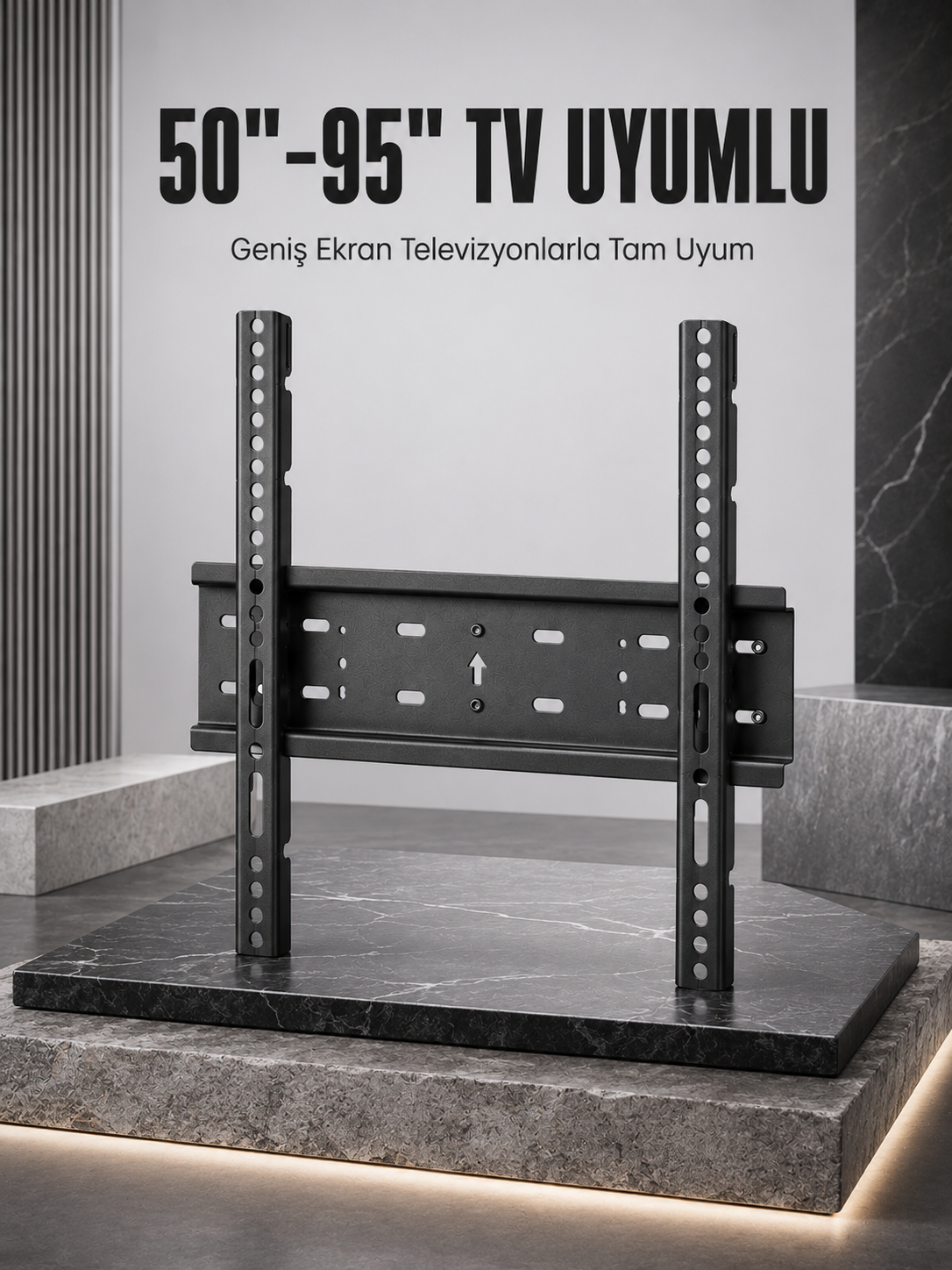 TV Duvar Askı Aparatı 50-95 İnç Uyumlu Güvenli Sabit Montaj
