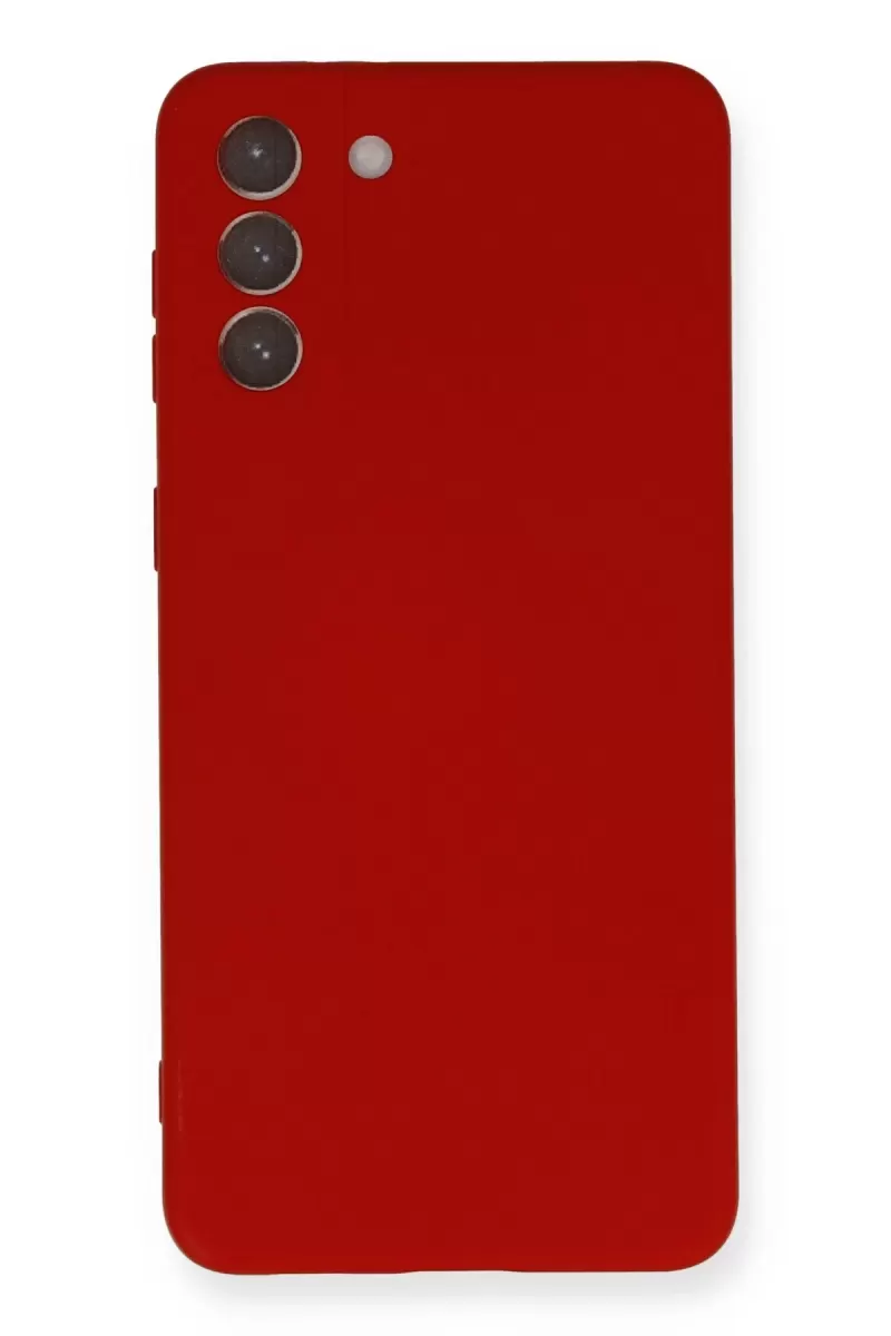 Newface Samsung Galaxy S21 Plus Kılıf Nano içi Kadife Silikon - Kırmızı