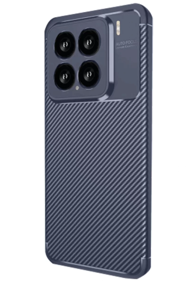 Newface Xiaomi Mi 15 Kılıf Auto Focus Karbon Kapak - Lacivert