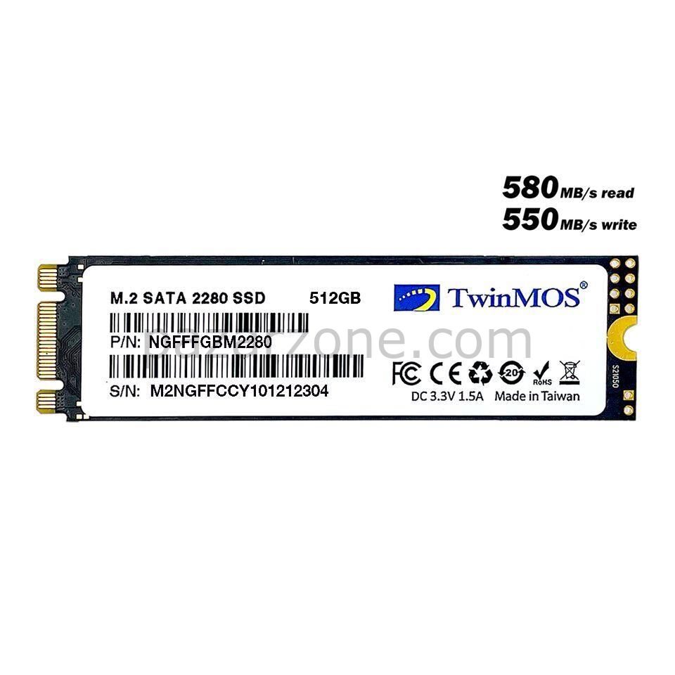 512 GB TWINMOS M.2 2280 SATA3 580/550 NGFFFGBM2280