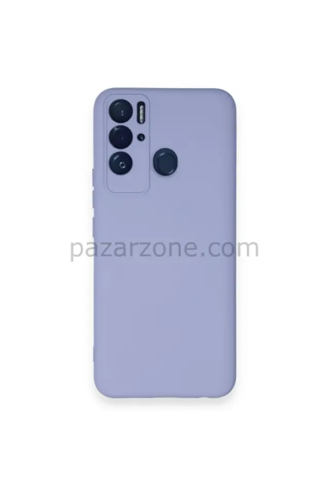 Newface Tecno Pova Neo Kılıf Nano içi Kadife Silikon - Lila
