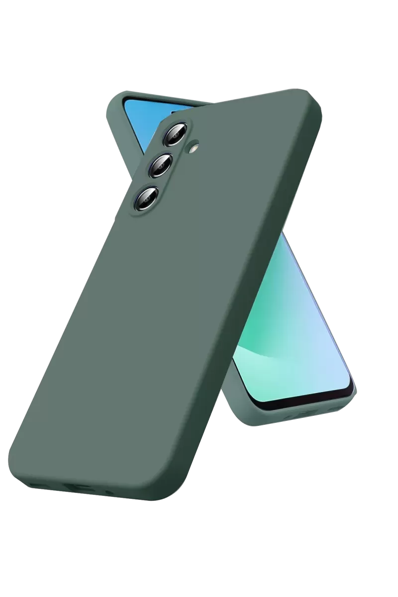 Newface Samsung Galaxy S25 FE Nano içi Kadife Silikon - Koyu Yeşil