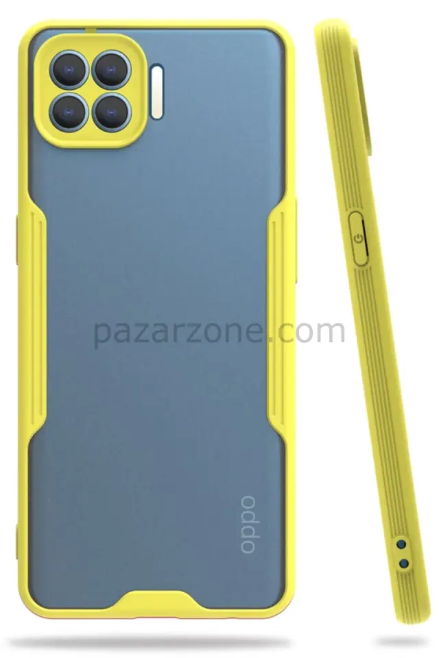 Newface Oppo Reno 4 Lite Kılıf Platin Silikon - Sarı