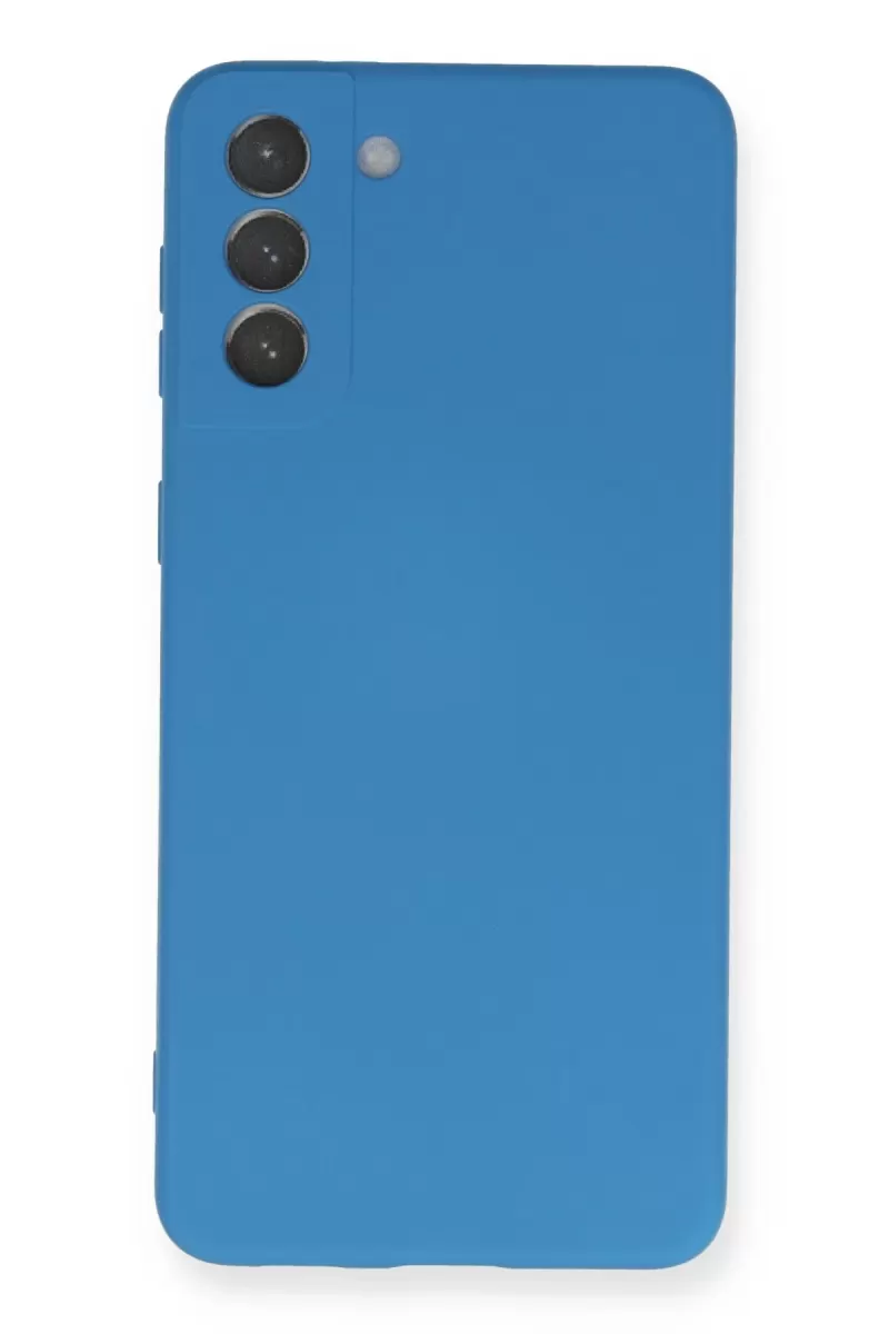 Newface Samsung Galaxy S21 Plus Kılıf Nano içi Kadife Silikon - Mavi