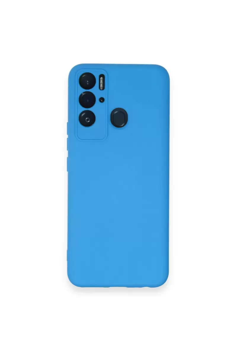 Newface Tecno Pova Neo Kılıf Nano içi Kadife Silikon - Mavi