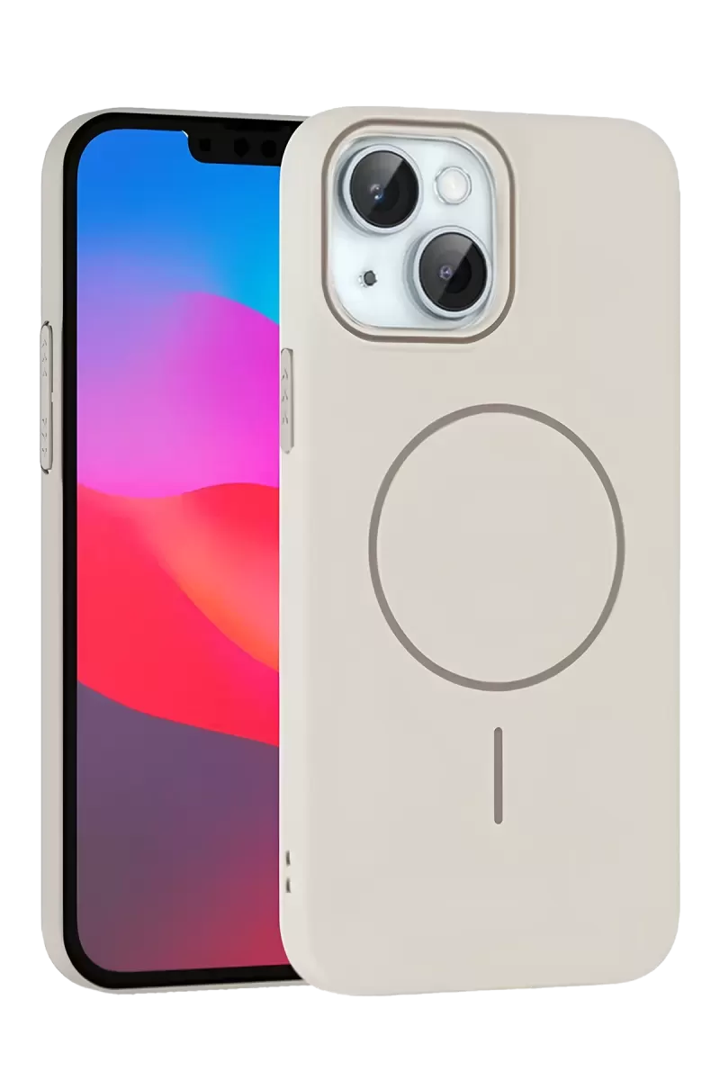 Joko Apple iPhone 15 Plus Broş Magsafe Kapak - Krem