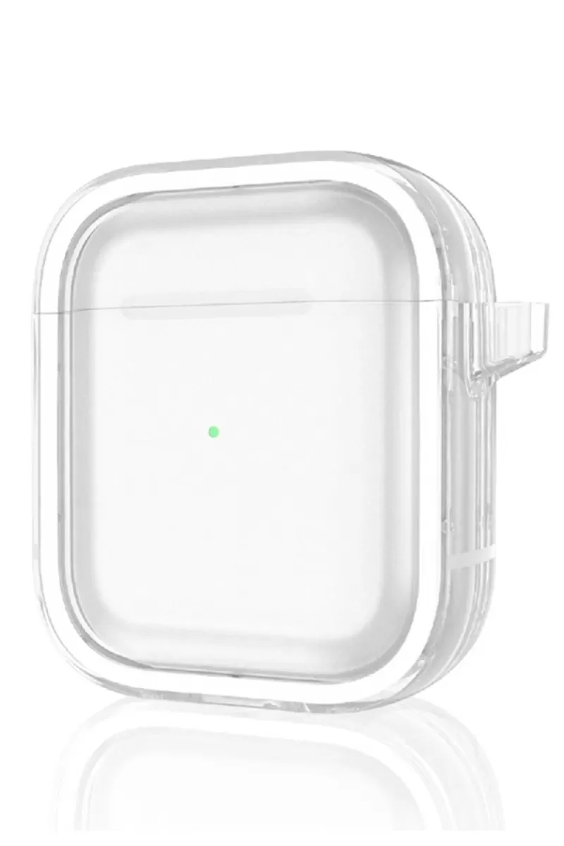 Movenchy Apple Airpods 4 (4.nesil) Shiny Şeffaf Kılıf - Beyaz