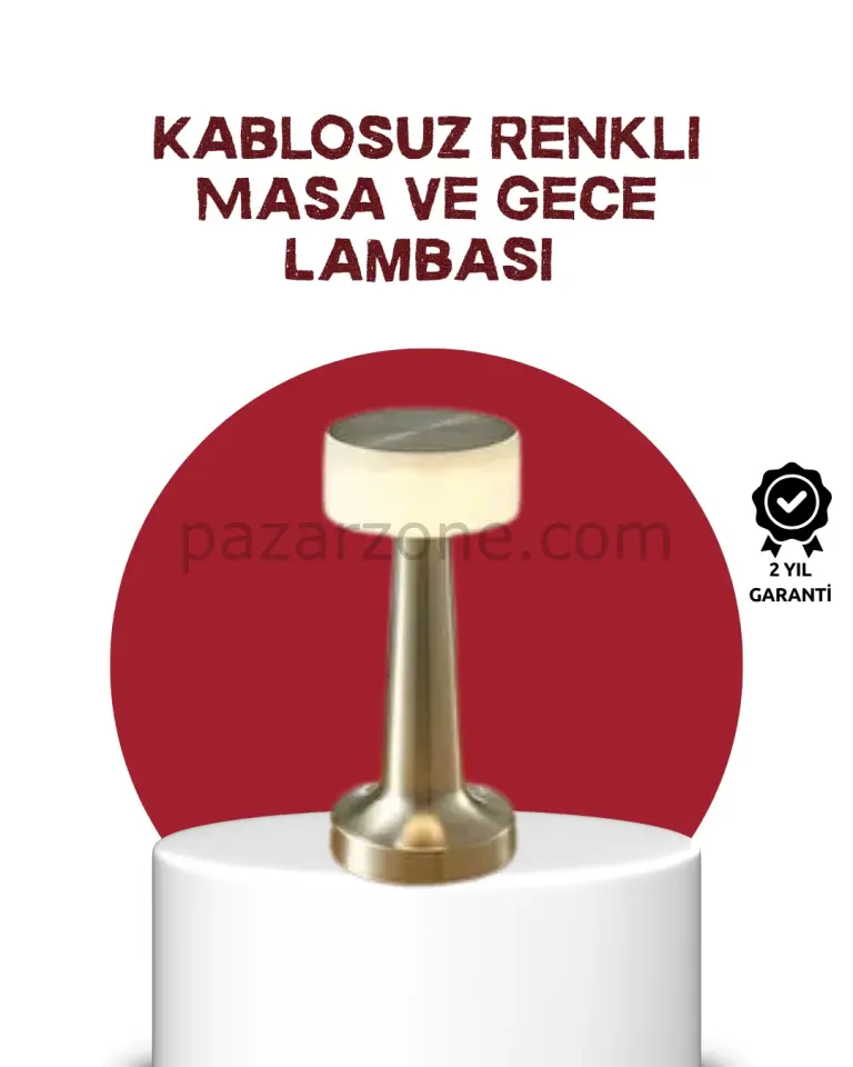 Şarj Edilebilir LED Masa Lambası USB Girişli, Metal Yapı